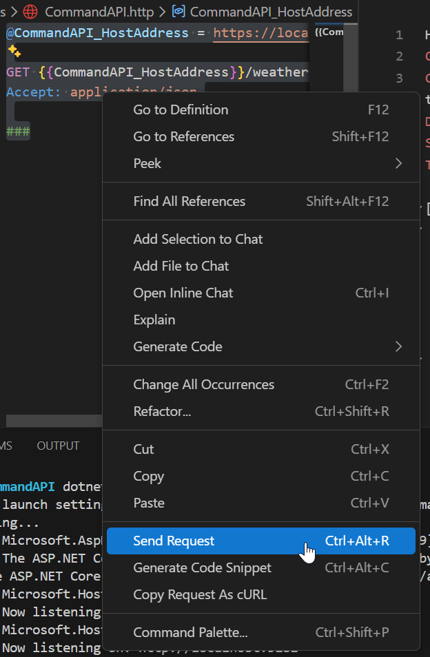 Figure 3.2 Send request