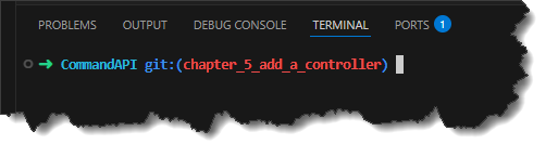 Figure 5.3 Current branch in zsh