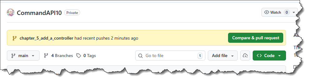 Figure 5.4 Compare pull request